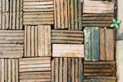 Full frame shot of wooden fence