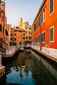 Canal amidst buildings in city