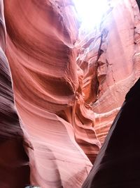 Low angle view of rock formation