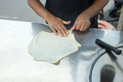 Hand kneading roti