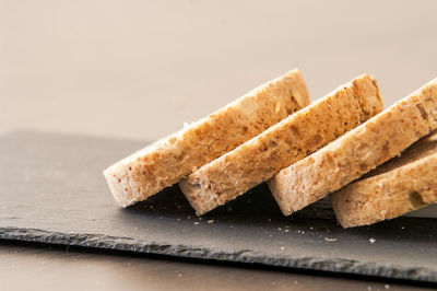 Close-up of bread on table