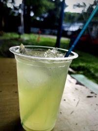 Close-up of drink on table