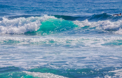 Waves rushing towards shore