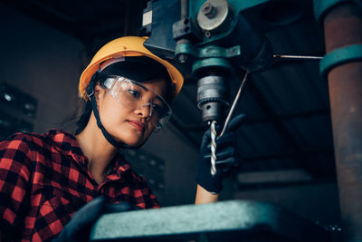 Portrait of woman working