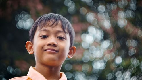 Portrait of cute boy smiling