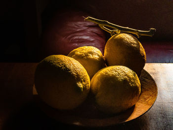 Close-up of fruits on table