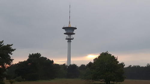 Scenic view of landscape against sky at sunset