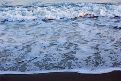 Waves rushing towards shore