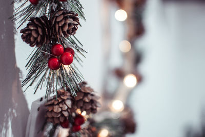 Close-up of christmas decorations