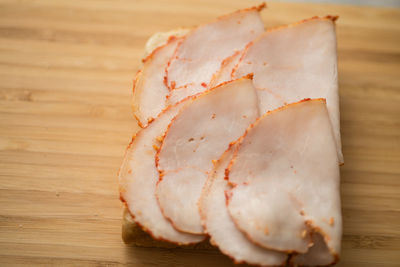 Close-up of bread on table