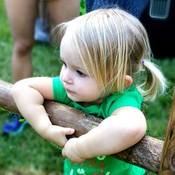 Close-up of girl playing