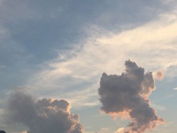 Low angle view of clouds in sky