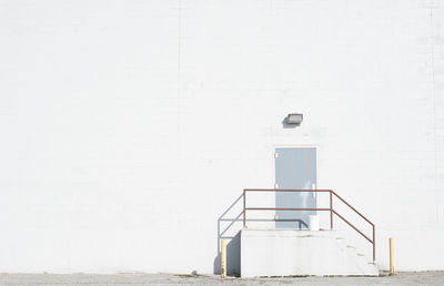 White staircase of building