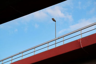 Low angle view of bridge against sky