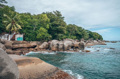 Scenic view of sea against sky