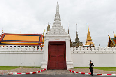 View of pagoda against sky