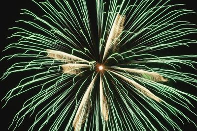 Low angle view of firework display