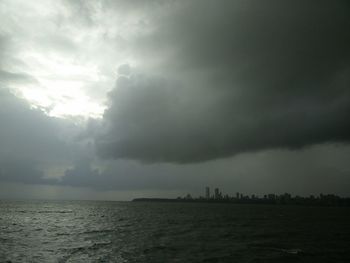 Storm clouds over sea