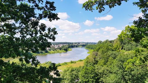 Scenic view of river against sky