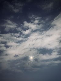 Low angle view of moon in sky