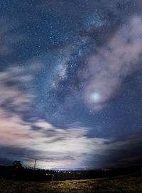 Scenic view of sky at night