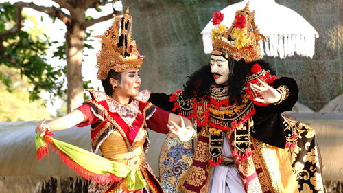 Man wearing during traditional festival