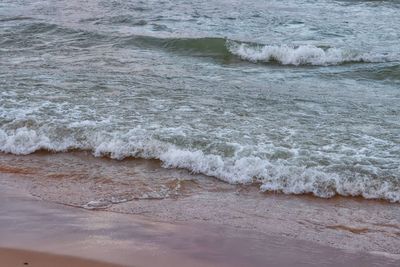 Waves rushing towards shore