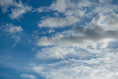 Low angle view of clouds in sky