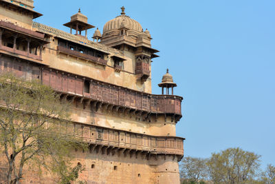 Low angle view of historical building against sky