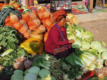 Full frame shot of fruits for sale at market stall