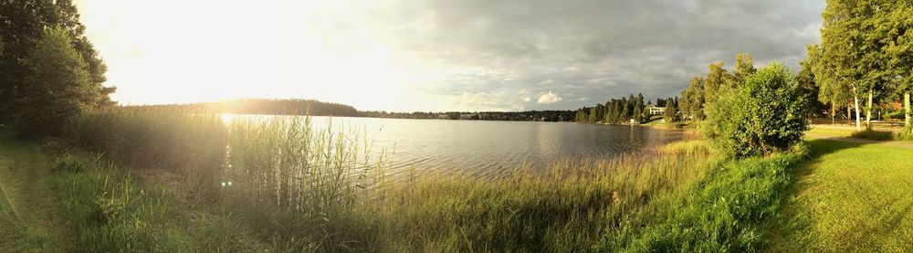 Scenic view of river against sky