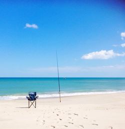 Scenic view of beach on sunny day