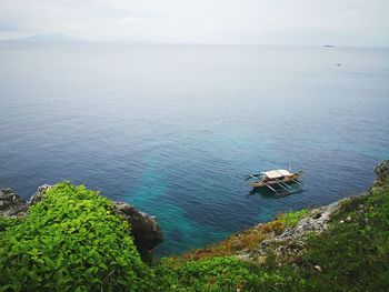 High angle view of sea against sky