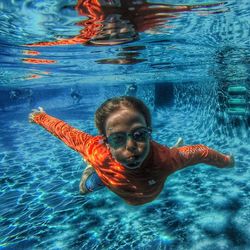 Portrait of swimming pool