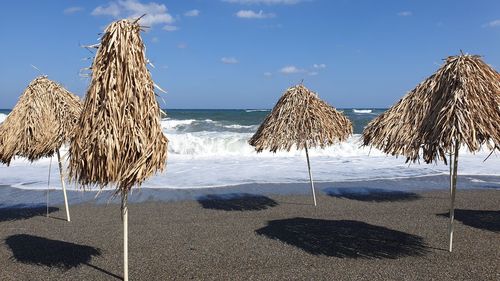 Panoramic view of beach against sky