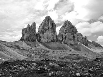 Rock formations against sky