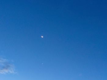 Low angle view of moon in sky