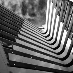 Low angle view of modern building against sky