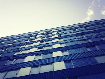 Low angle view of modern building against sky