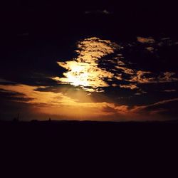 Silhouette of landscape at sunset