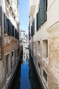 Reflection of buildings in water