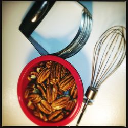 Close-up of food on table