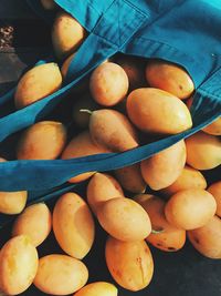 High angle view of fruits for sale in market