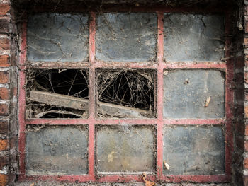 Full frame shot of broken window