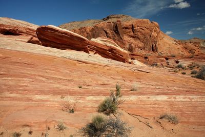 Rock formation against sky at valley of fire state park