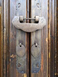 Close-up of closed door