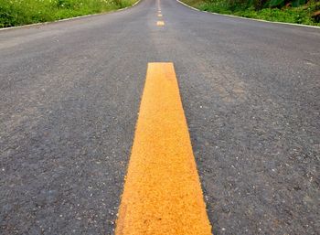 Surface level of yellow road