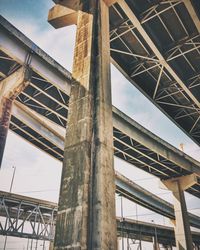 Low angle view of bridge against sky