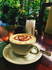 Close-up of coffee on table