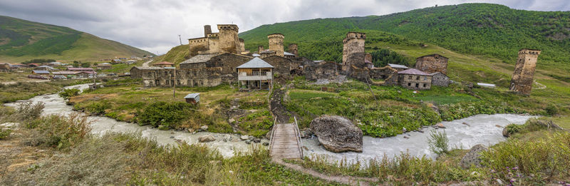 Panoramic shot of buildings against sky